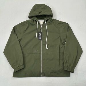 Caesars Rewards Las Vegas Resorts Olive Green Full Zip Windbreaker Jacket Men S